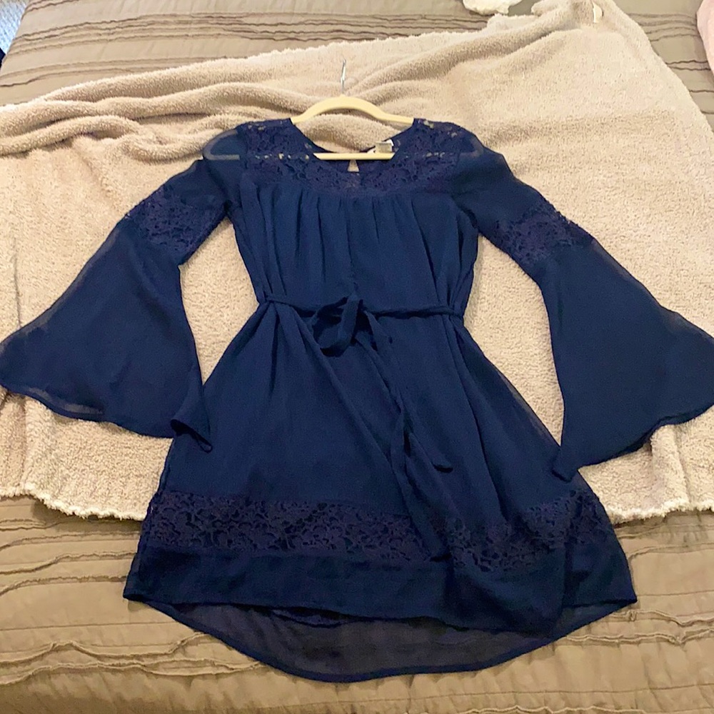 Navy Boho Dress M